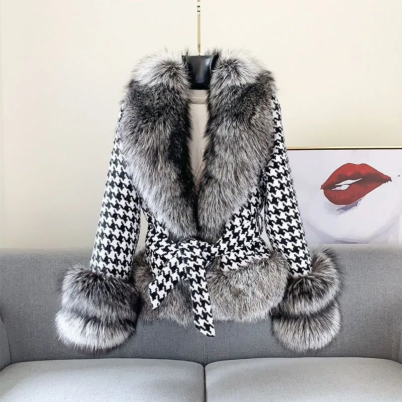 Trendy faux fur coat for women