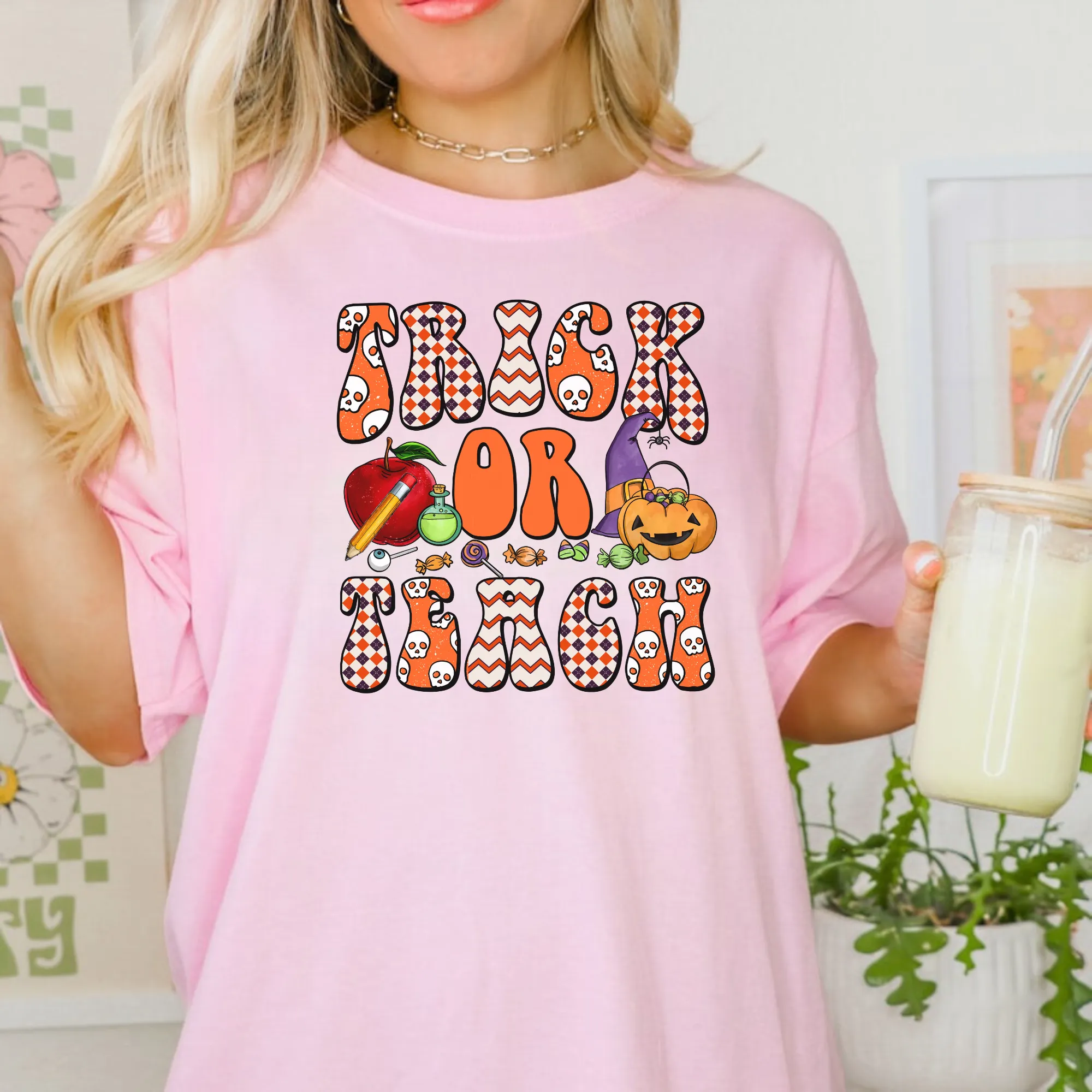 Trick or Teach Teacher Halloween shirt