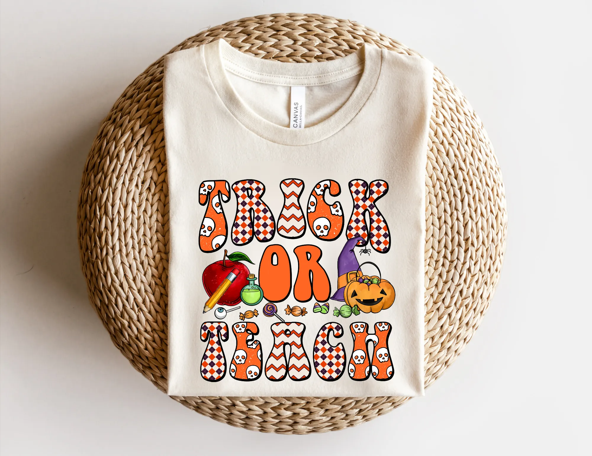 Trick or Teach Teacher Halloween shirt