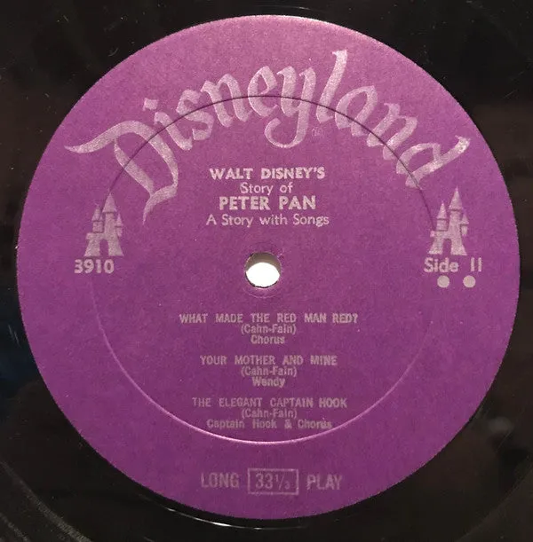 Various - Walt Disney's Story And Songs From Peter Pan (LP, Album, Mono, Gat) (VG)