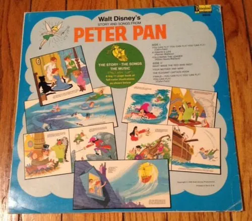 Various - Walt Disney's Story And Songs From Peter Pan (LP, Album, Mono, Gat) (VG)