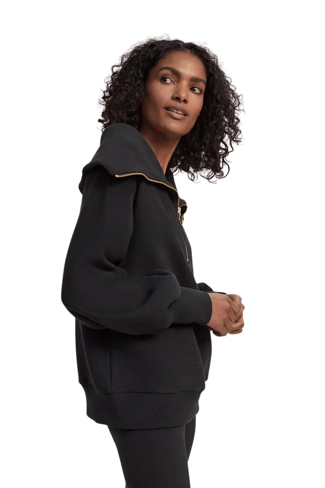 Vine Half Zip, Black