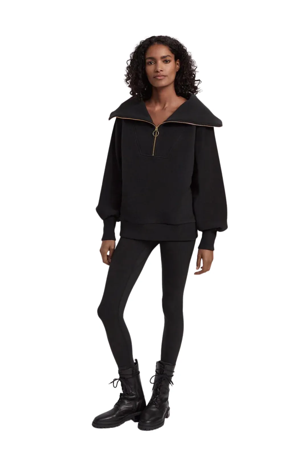 Vine Half Zip, Black