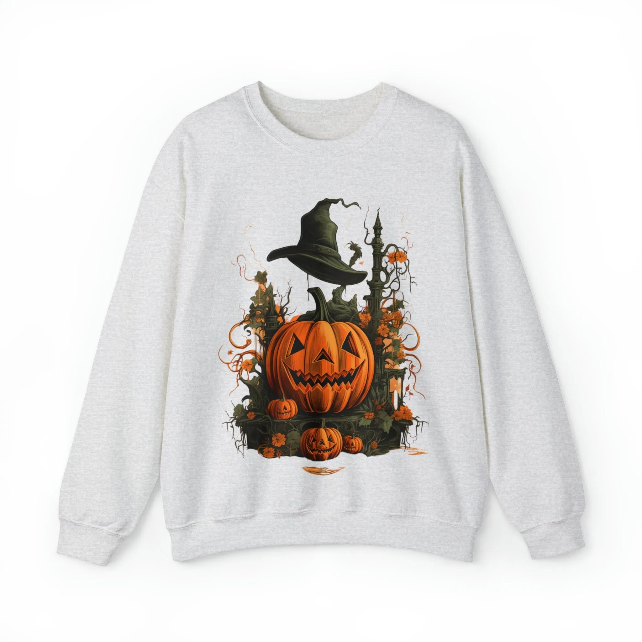 Vintage Halloween Crewneck Sweatshirt with Classic Halloween Graphic - Retro Spooky Vibes!