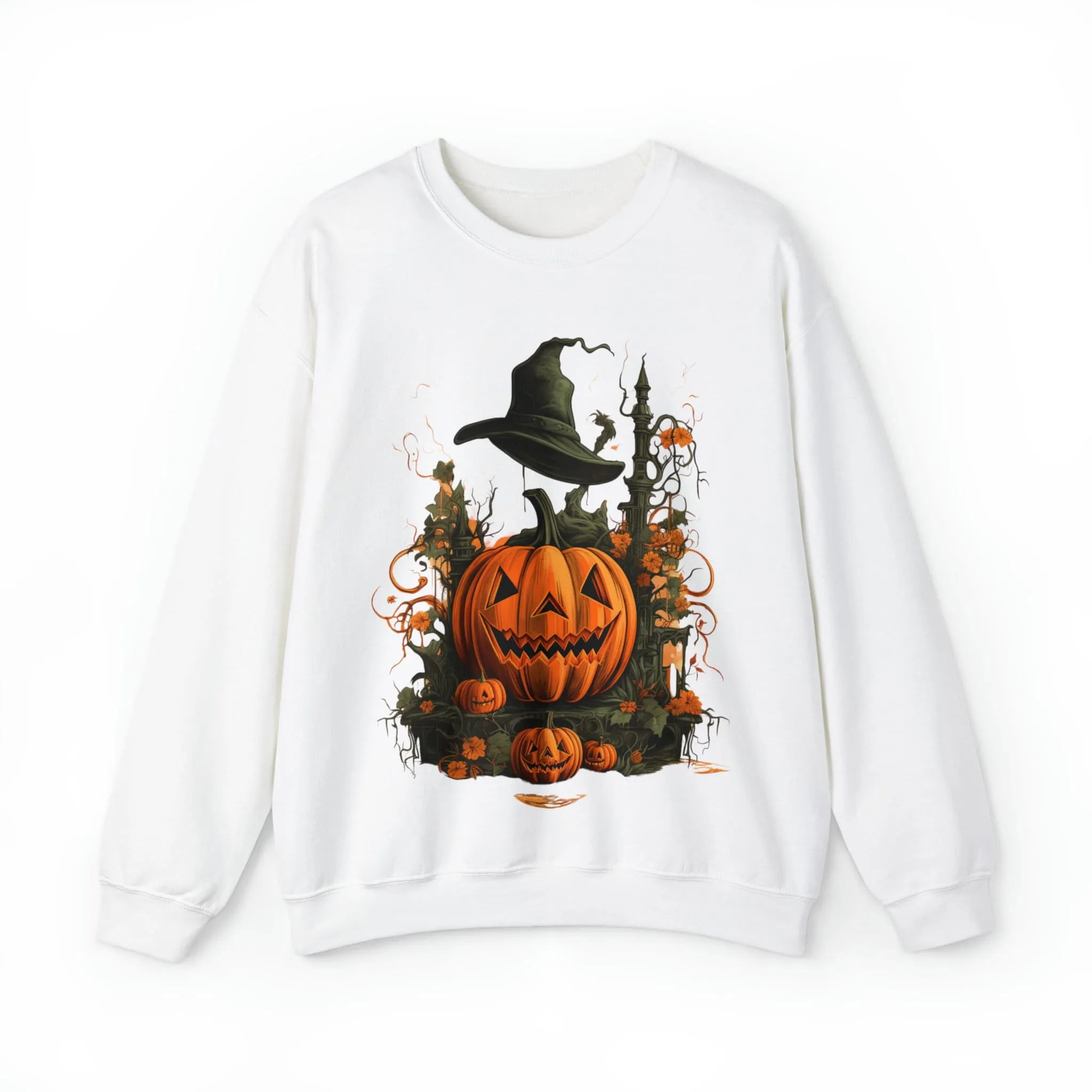 Vintage Halloween Crewneck Sweatshirt with Classic Halloween Graphic - Retro Spooky Vibes!