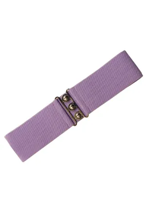 Vintage Stretch Belt in Lavender by Hell Bunny