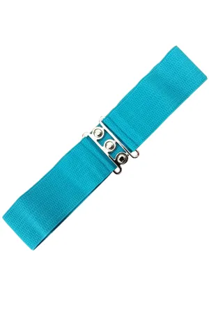 Vintage Stretch Belt in Teal by Banned