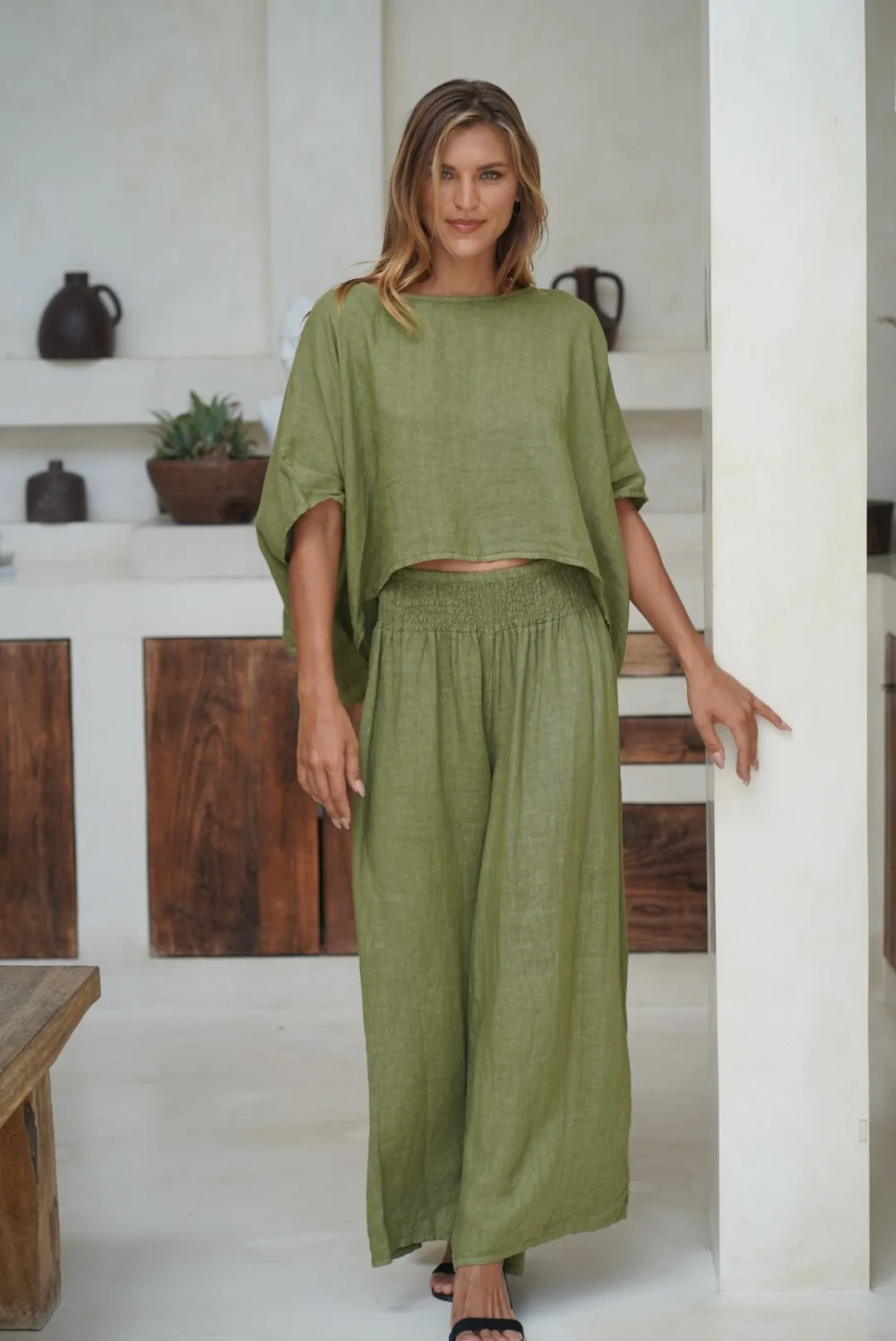 VLSP004 (24P154) - AMALFI PANT - MARTINI OLIVE