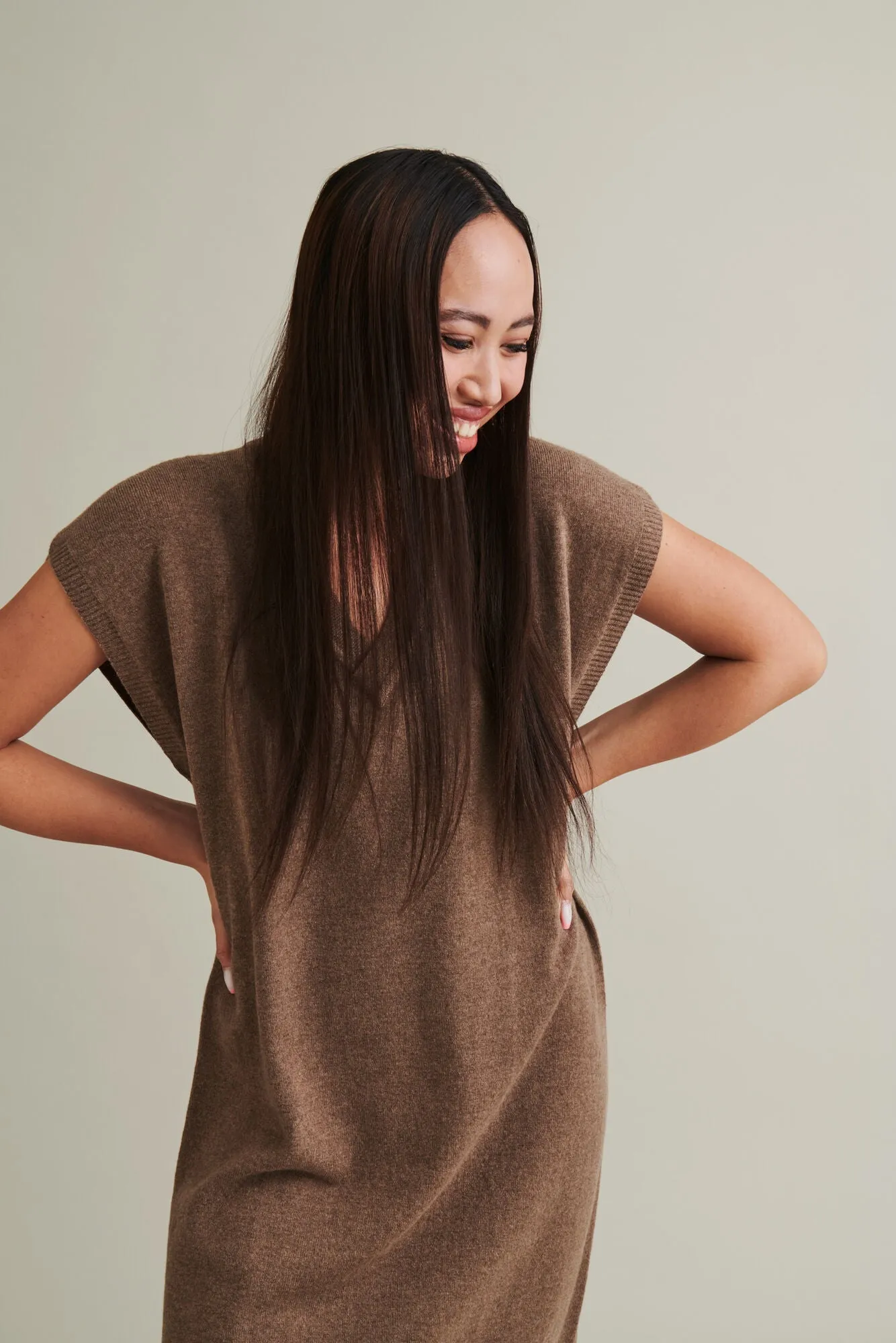 Vänö Merino Wool Dress Brown