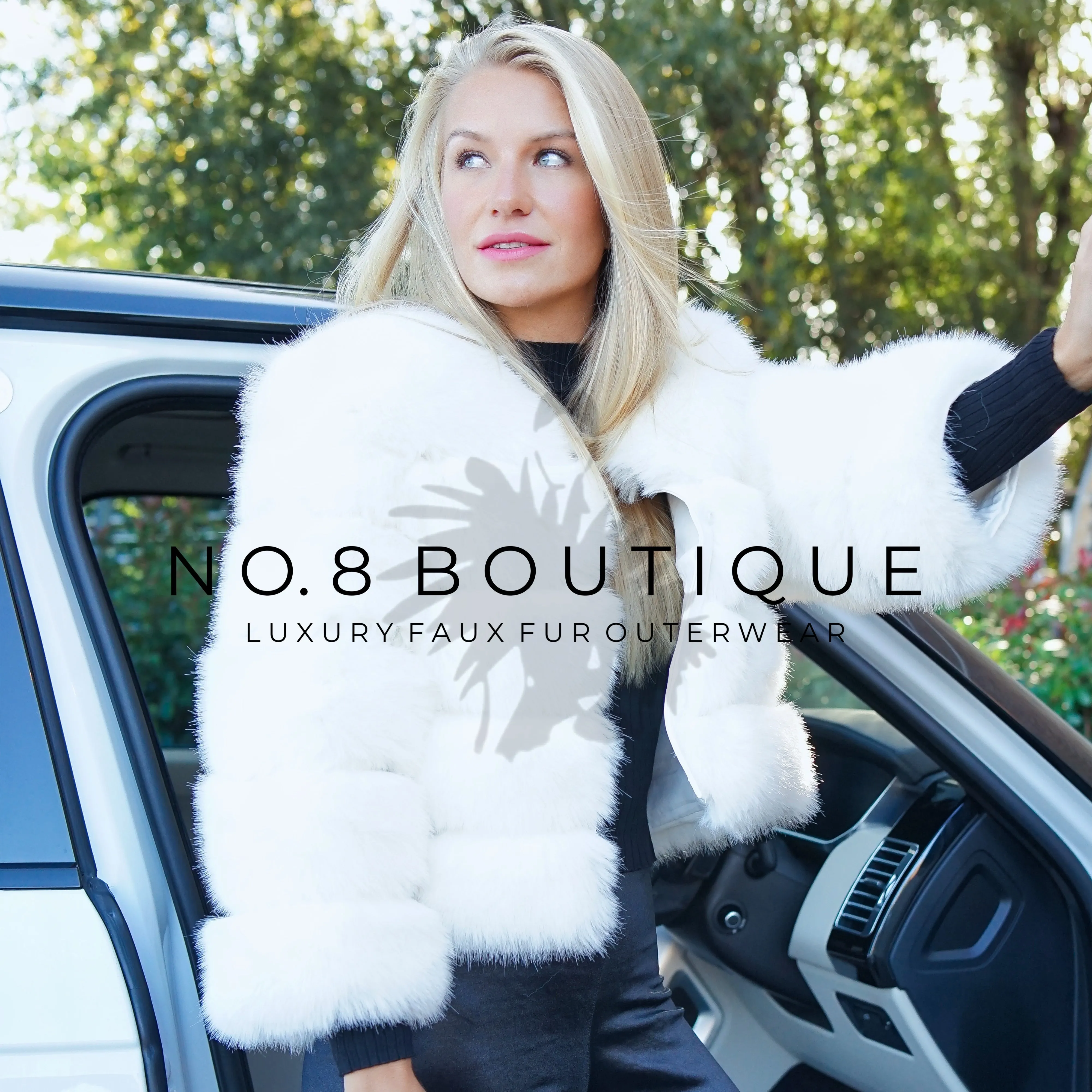 White Faux Fur Classic 5 Row Jacket