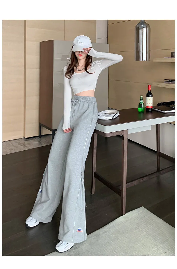 Wjczt Flared Oversize Mom Baggy Jeans Woman High Waist Pants for Women Korean Fashion Jean Large Women&#39;s Denim Shorts Wide Leg Pant