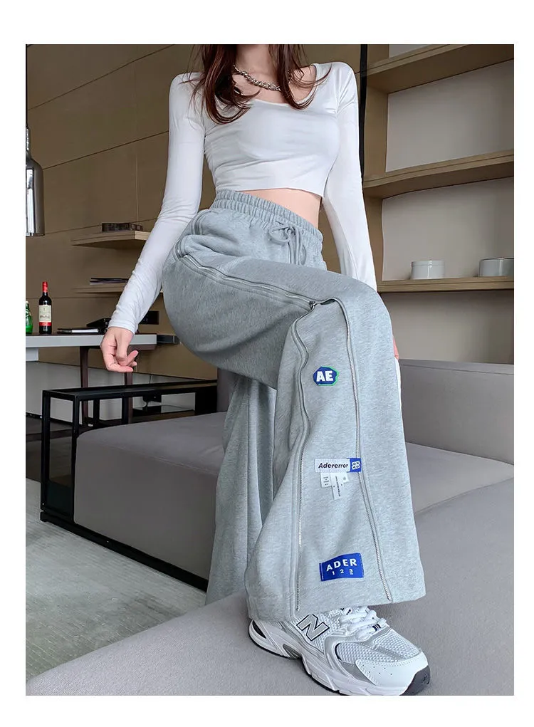 Wjczt Flared Oversize Mom Baggy Jeans Woman High Waist Pants for Women Korean Fashion Jean Large Women&#39;s Denim Shorts Wide Leg Pant