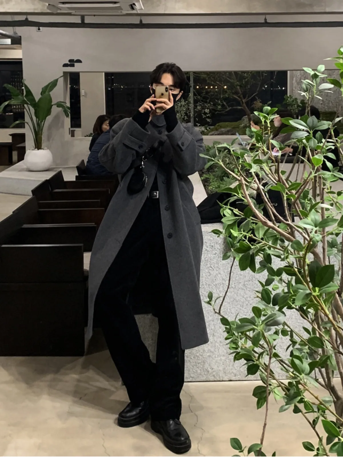 WLS Double Sided Slim Cashmere Windbreaker Coat