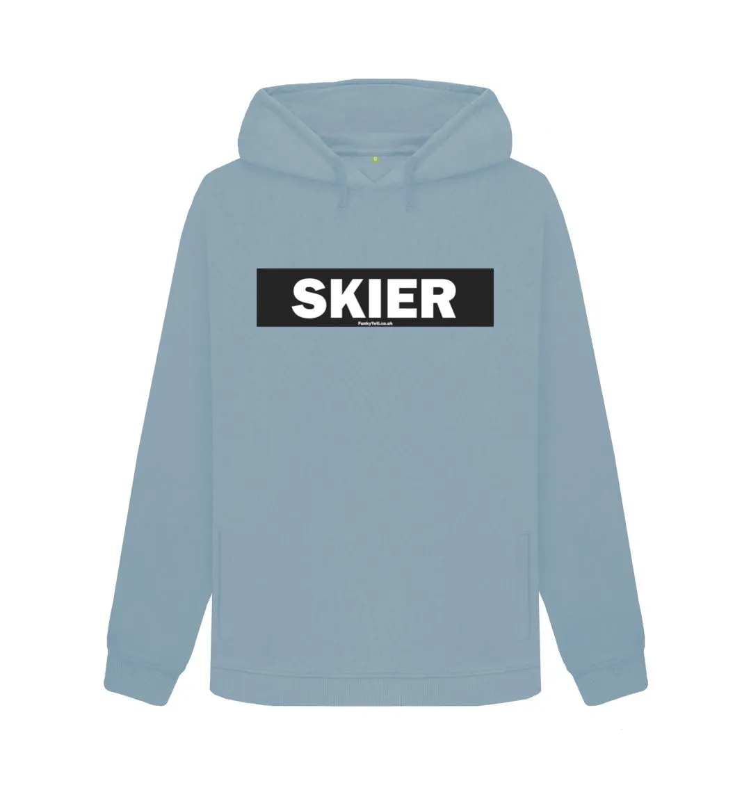 Women's Skier Censor Bar Organic Pullover Hoodie