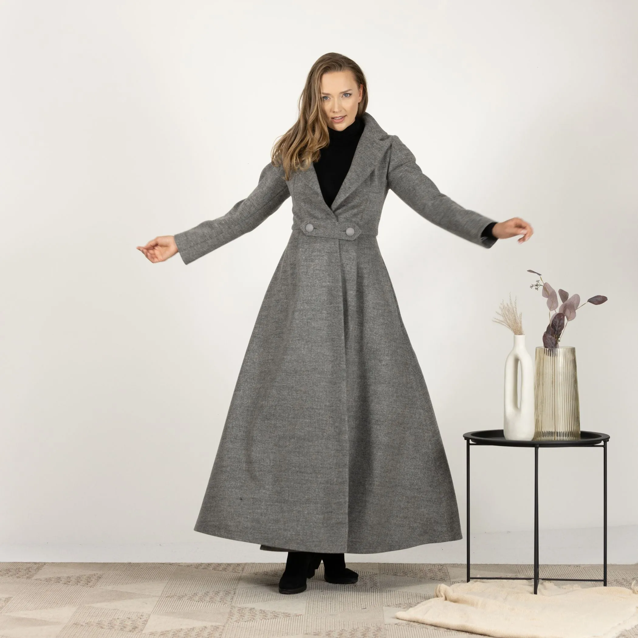 Wool Princess Maxi Coat