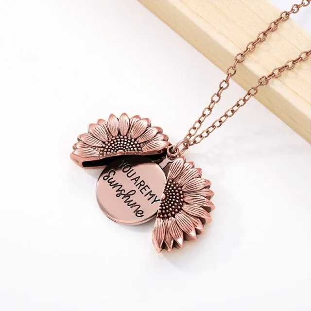 You Are My Sunshine Sunflower Creative Necklace