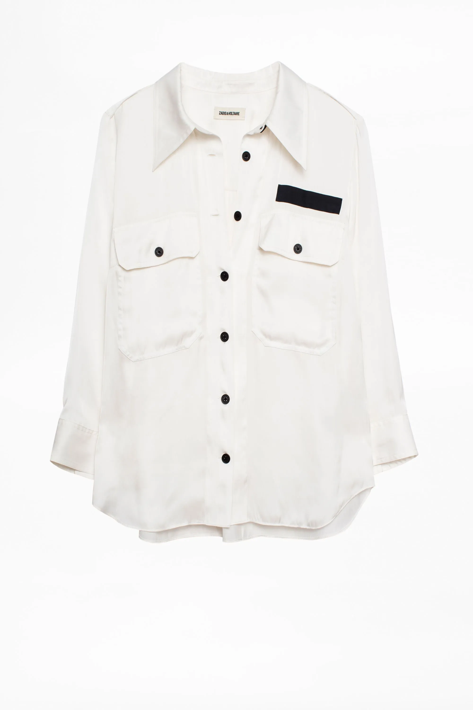 ZADIG & VOLTAIRE - Toast Satin Judo Button-Up Shirt