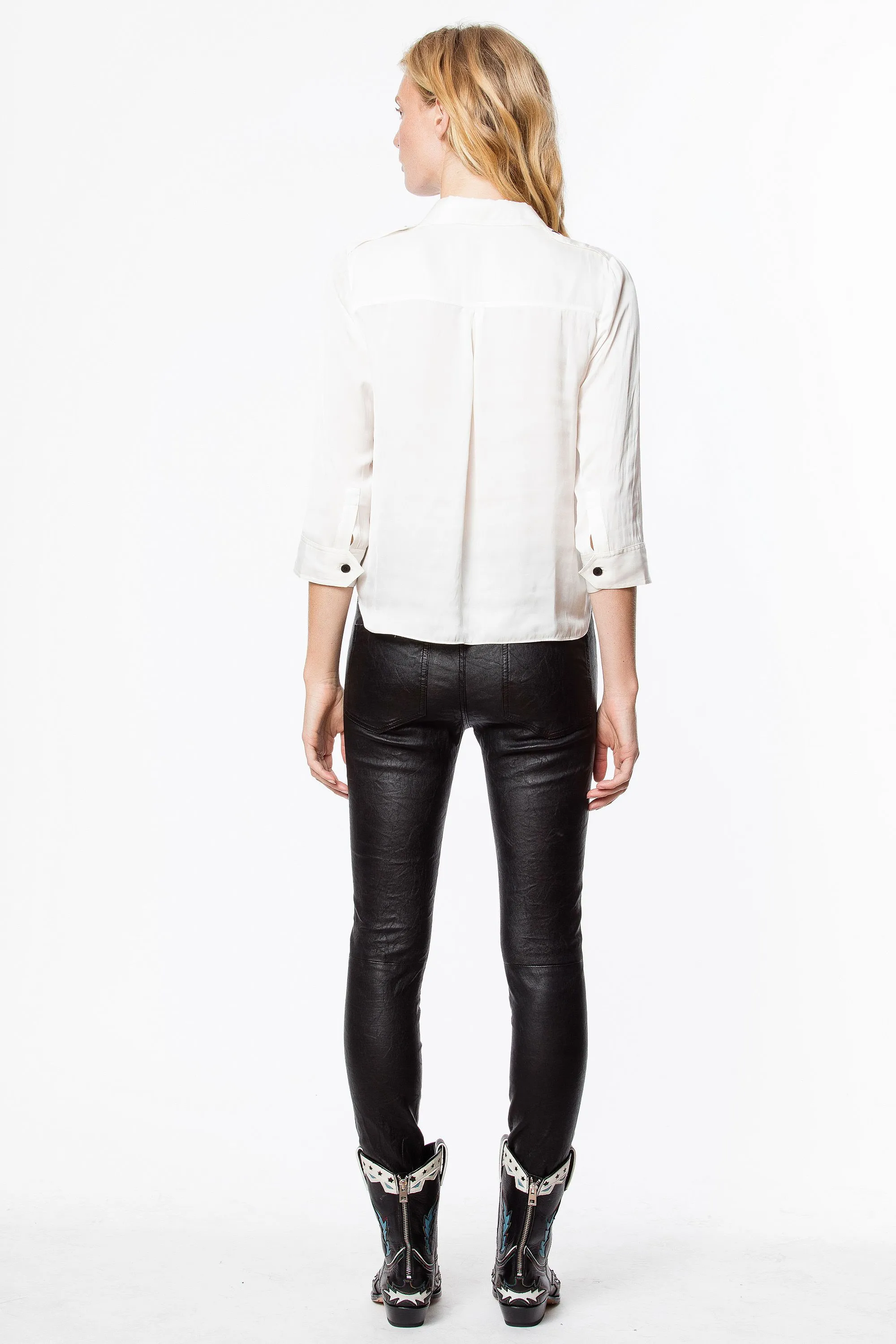 ZADIG & VOLTAIRE - Toast Satin Judo Button-Up Shirt