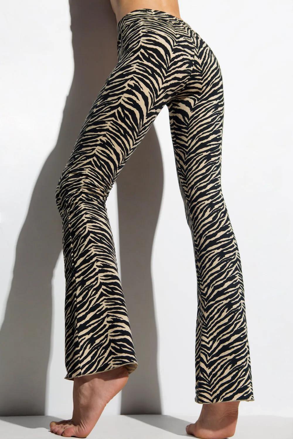 Zebra Flares - Cream Black