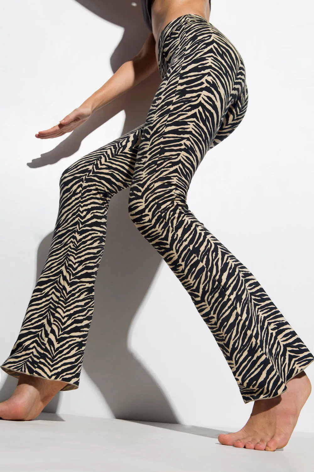 Zebra Flares - Cream Black